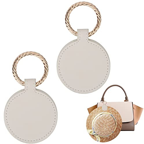 2 Stück Magnetic Hat Clip, Legierung Hut-Clip für Reisen Magnet Hut-Clip für Tasche Anti-Verlust Kappen-Clips Outdoor-Reise-Zubehör Hut-Begleiter für Erwachsene (Weiß, Rund)