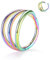 AROWRO 20G Helix Daith Rook Conch Ohrringe Septum Nase Lippenring Knorpel Conch Ohrring Creolen Triple Open Stack Septum Clicker Lobe Piercing Ohrringe Huggie Creolen Chirurgenstahl 10mm Regenbogen