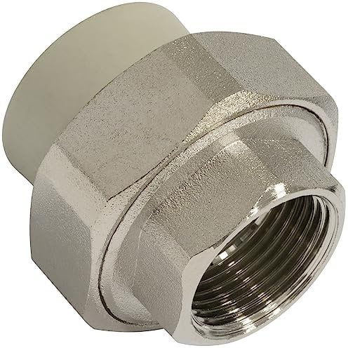 AERZETIX - C67065 - Raccord union femelle fileté Ø25 mm x 3/4 en polypropylène/PPR/-métal - PN25 - filetage interne à visser - tuyau plomberie-chauffage alimentation compteur d'eau sanitaire