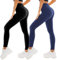 SINOPHANT 2er Pack Leggings Damen High Waist - Sportleggins Elastisch Yogahose Blickdicht Fitness Gym Yoga(2 Schwarz/Schwarzblau,S-M)