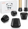 Meldel Protector Patas Sillas 24 Piezas Mediano - Negro Silicona Protector Sillas Patas con Almohadillas de Fieltro,Eliminan el Ruido y los Arañazos (Circular, 22mm-30mm)