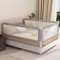 Jopassy Bettgitter 180cm Bettschutzgitter für Kinder Rausfallschutz Bett Kinderbettgitter Klappbar Babybettgitter Baby Rausfallschutz elternbett für Kinder Gitter-Grau