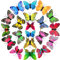 DNDGDLUA 20 Stück Bunte Schmetterlinge Deko mit Sicherheitsnadeln, PVC Schmetterling Brosche, für Kinderzimmer Deko, Dekoration Curtains, Dining Table, Büro (Zufällige Farben)