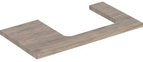 Geberit ONE Waschtischplatte, Ausschnitt rechts, 90x3x47 cm, 505.323.00.; Farbe: Nussbaum Hickory/Melamin Holzstruktur