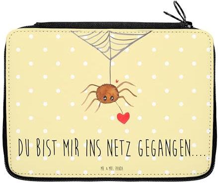 Mr. & Mrs. Panda Federmappe Spinne Agathe Liebe - Geschenk, Schülerin, Liebesbeweis, Videos, Merchandise, Liebesgeschenk, Bestückte Federmappe,