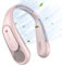 Dnenellr Nackenventilator, Ventilator Hals mit 360°Cooling Luftstrom, Hals Ventilator 6000mAh und 3-Speed Tragbare Hände frei Persönlicher Ventilator, USB Ventilator für Männer Frauen Kinder (Rosa)