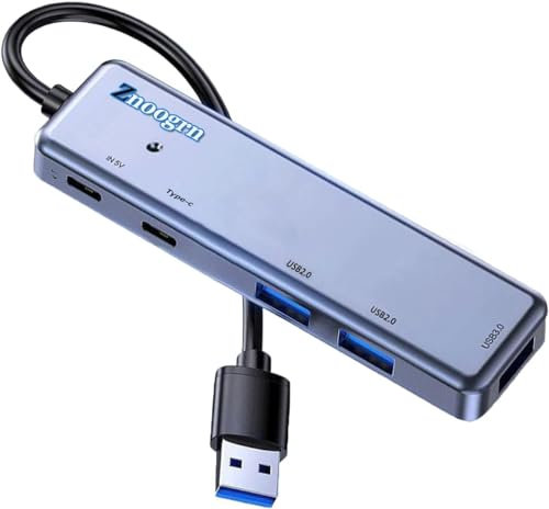 Hub USB 3.0 5 en 1 avec port de données USB C, hub USB 5 ports pour ordinateur portable, PC, clé USB, disque dur mobile, Xbox, Dell XPS, HP, etc