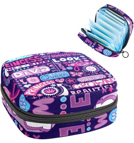 RODAILYCAY Damenbinden-Aufbewahrungsbeutel für Damen, große Kapazität, Menstruationspad-Tasche, bunt, Aquarell-Meerjungfrauen-Waage, Menstruationstasche, Tampon-Sammeltasche, Geldbörse, Mehrfarbig 7,