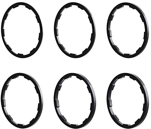 6 Stück Spacer Fahrrad Innenlager, 1/1,5/1,85/2/2,18/2,35mm Tretlager Unterlegscheibe, Aluminiumlegierung Schwungrad Naben Abstandshalter, Fahrrad Unterlegscheiben Für Fahrrad Tretlagers
