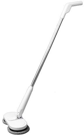 Fockety Trapeador electrico inalambrico, trapeador Giratorio electrico Recargable para Madera Dura, Azulejos, marmol, Limpiador de Pisos autopropulsado Ultra silencioso con Tubo Ajustable