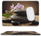 Square Mouse Pad with Non-Slip Rubber Base Zen Stone Mouse Mat with Stitched Edge Gaming Mousepad for Wireless Mouse Computer Laptop Home Office Desk Pad 7.9x9.4