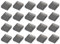 sourcing map 20pcs USB 2.0 Port Cap Cover Anti Dust Silicone Protector for USB Male USB Data Cable, Clear Black