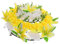 PRETYZOOM Fleurs Artificielles De Cimetière Couronne De Commémoration Funéraire Couronne De Sacrifice Artificielle Réaliste Et Facile À Entretenir Couleur Aléatoire