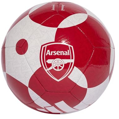 adidas Unisex-Adult Arsenal FC Home Club Soccer Ball, White/Better Scarlet/Team Power Red, 5
