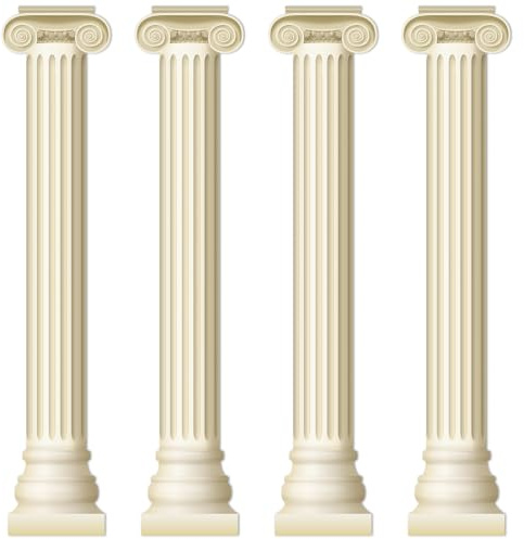 Yiaoyinnz 4Pcs Greek Party Wall Decorations Greek Columns Cardboard Pillars Cutouts Ancient Greek Party Decor for Birthday Medieval Renaissance Wall Photo Backdrop Photography Background Supplies