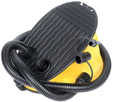 Qianly Balg-Fußpumpe mit 3 Düsen, effektive Pumpe für aufblasbare Gegenstände, Schwimmbecken, Kinderpools, 3 Liter