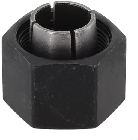 Oberfräsen-Spannzange und Mutter Ersatz 1/4 1/2 12 mm Metall für DW621 DW616 DW616M/D/PK DW616P/S/SK DW618 DW618D/M DW618P und 1613 1617 1618 1619 Serie (12 mm)