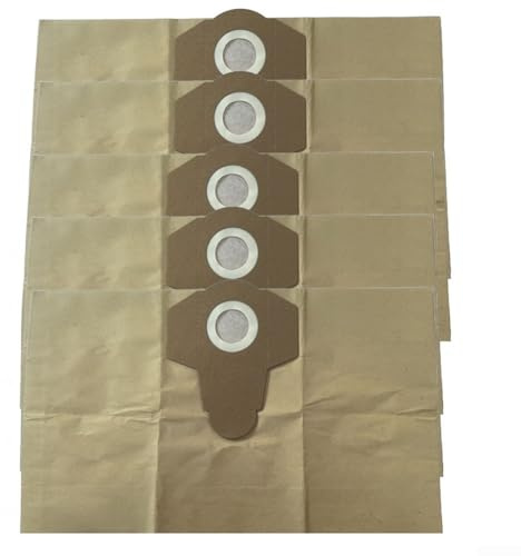 Lot de 5 sacs à poussière compatibles Karcher pour aspirateur WD2S WD3S, efficace pour la collecte de la poussière