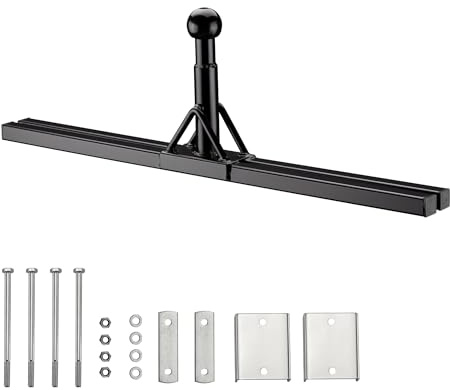 Wiltec Deichsel-Fahrradträger bis 80 kg aus Stahl, Adapter zur Fahrradträgermontage auf Deichsel für Anhänger und Wohnwagen