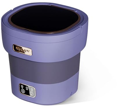 Garvee Faltbare Mini Waschmaschine 12L – Tragbare leise Waschmaschine mit Schleuderkorb, ideal für Unterwäsche, Babykleidung, Socken – Perfekt für Zuhause, Apartments, Wohnheime, Camping & Hotels –