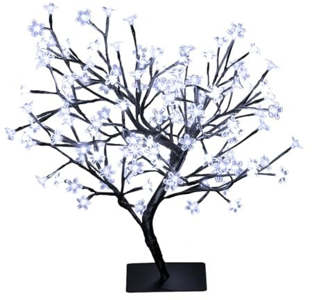The Christmas Workshop 72210 60cm Blossom Tree / 128 Bright White Lights/Energy Efficient LEDs/Mains Operated/Steady On Light Pattern