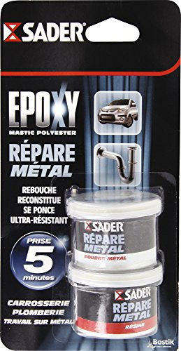 Sader 2 Pots Epoxy Répare Métal - 81g