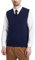 Kallspin Men's Wool Blend Knitted Gilets Sweater Relax Fit V Neck Vest Sleeveless Jumper (Navy Blue, XL)