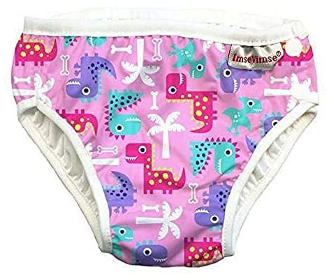 ImseVimse Badewindel, Schwimmwindel, Pink Dino (S 5-8kg)
