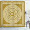ABAKUHAUS Greek Key Duschvorhang, Frieze Meander Linien, Stoffliches Gewebe Badezimmerdekorationsset mit Haken, 175 x 200 cm, Pale Bernstein Weiß