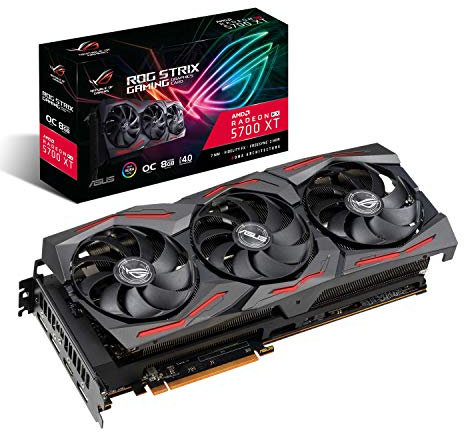ASUS ROG Strix Radeon RX 5700 XT OC Edition 8 GB GDDR6 Gaming Graphics Card Including a Reinforced Frame (ROG-STRIX-RX5700XT-O8G-GAMING)