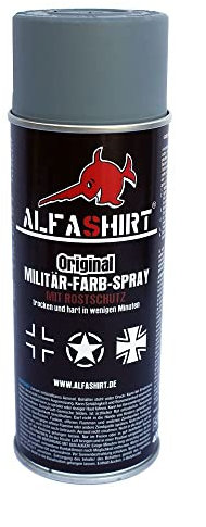 Militär Sprayfarben Farbspray Lack RAL Farben Bundeswehr Restaurieren, RAL Farben:RAL 7000 Fehgrau matt