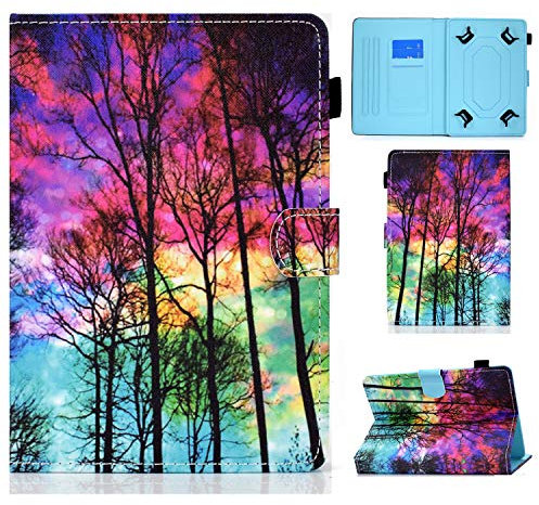 Universelle Hülle für 7-8 Tablet, Ledertasche mit Kartensteckplatz für ASUS ZenPad Z380M, Samsung Galaxy Tab A 8.0 / Tab E 8.0, Huawei MediaPad M2 8.0 / T3 8, Lenovo Tab3 8 / Tab E7