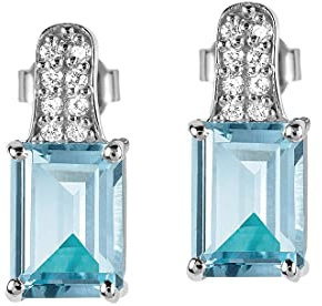 Ohrstecker Sterlingsilber mit Sky Blue Topaz