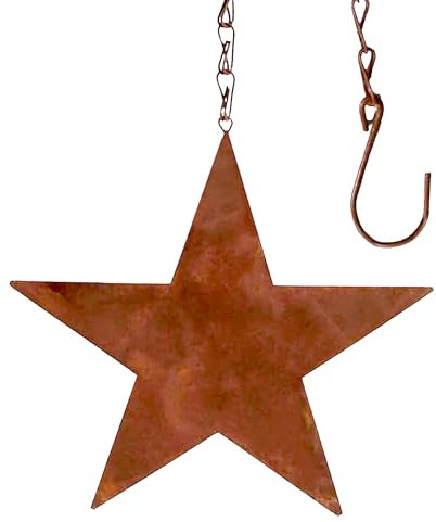 UNUS Gartenfigur Weihnachten Stern zum Aufhängen im Garten, 19,5x15,5cm, Gartendeko Rostoptik, Rost Deko wetterfest für Garten, Terrasse, Balkon oder Zuhause