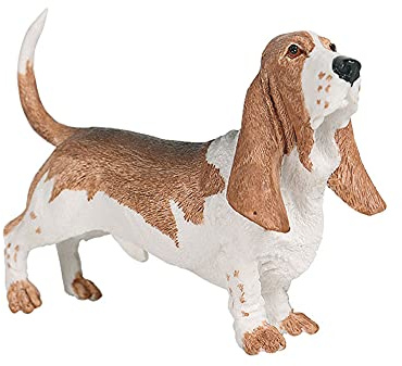 JOKFEICE Animal Figures Realistic Plastic Basset Hound Animal Action Model Science Project, Learning Educational Toys, Birthday Gift, Cake Topper For Kids Toddlers
