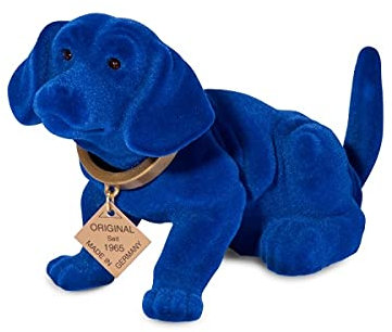 Rakso Oskar Schneider GmbH & Co. KG Wackeldackel blau beflockt 19 cm - mit Echtheits-Zertifikat