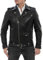 Pelletterie Borghese | Chiodo Biker Pelle Uomo | Chiodo Pelle | Biker in Pelle | Giacca Moto | Giacca Pelle | Vera Pelle | Made in Italy | CHIODO VN (54, Nero)