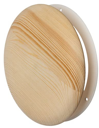 Ø 160mm Diffusore in Legno per Sauna - Valvola a Disco Regolabile - Rotonda Griglia di Ventilazione