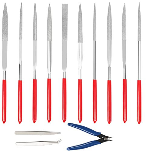 Matogle 10 PCS Set di Lime e Raspe Set di Lime Ad Ago Diamantato per Marmo Legno Vetro Ceramica Pietra Metallo Duro Oro Legno Lavorazione del Vetro Pelle Lavorazione