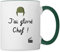 Spreadshirt J'ai Glissé Chef Humour Film Culte Parodie Mug Bicolore, taille unique, blanc/vert foncé
