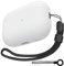 Auyuiiy silicone Case Compatible with Airpods Pro 2nd Generation [Front LED Visible][Supports Wireless Charging] Shock Proof Protective Cover for Airpods Pro 2022 Charging Case (white)
