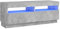 vidaXL TV Schrank mit LED-Leuchten Lowboard TV Möbel Tisch Board Sideboard Fernsehtisch Fernsehschrank HiFi-Schrank Betongrau 100x35x40cm