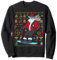 Ugly Christmas Snowboard Weihnachtsmann Weihnachten Ski Sweatshirt