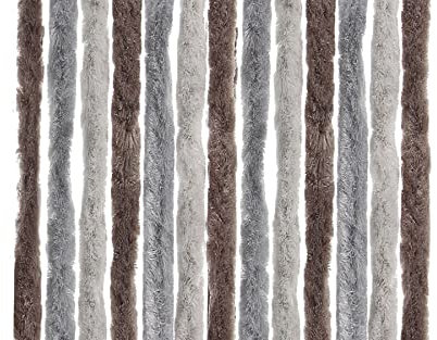Brunner 7233105N.C38 Tendina in Ciniglia per Porte, Finestre, Camper, Acapulco 56X205 Cm Colore Grigio/Argento/Marrone, 100% PP