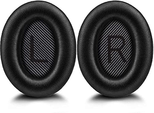 Mizi Professional Ear Pads Cushions Replacement for Bose Quietcomfort 45 Over-Ear Headphones, Softer Protein Leather, Noise Isolation Memory Foam - Black