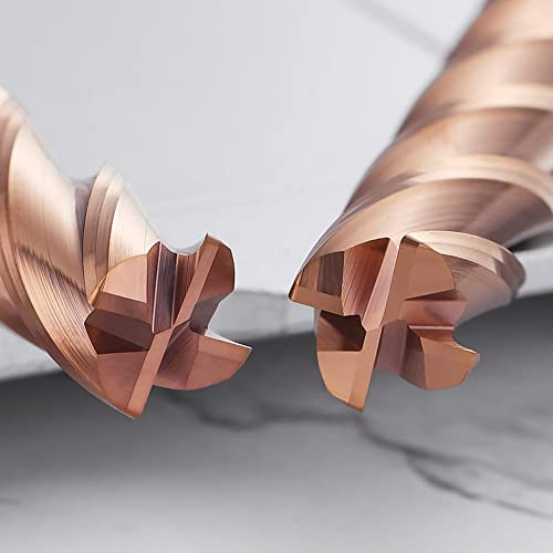 ZSBLXHHJD Oberfräsen-Bits 10 mm HRC55 Eckradius-Schaftfräser Wolframkarbidstahl CNC-Fräser Werkzeug 4 Rillen Fräser Grad R0.2 R0.5 R1 Metallfräser (Größe: 10R1X10DX75L-4F, Farbe: 5 Stück)