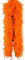 Federboa Orange Federdichten,200CM Flauschige Turkey-Federboa zum Basteln, Federboa Boa Kostümzubehör, Feder Schal, Karneval Boa, Federstola Federschal Damen Mädchen Karnevals Kostüm Accessoire