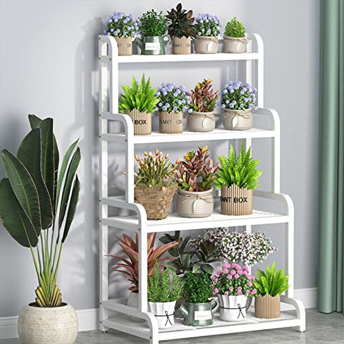 Pflanzentreppe Metall Eisen Regal für große Pflanzen, Blumenregal mit 4 Ebenen, mehrere Blumentopfhalter für den Innen- und Außenbereich, Garten, Leiter, Pflanzgefäß, Lagerregale ( Size : 100x50x135cm