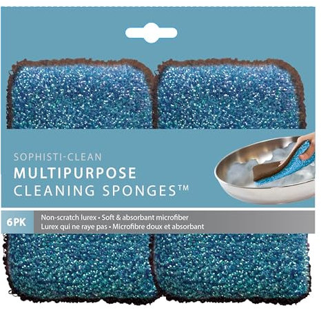 Sophisti-clean Éponges, Acier Inoxydable, Blanc, Lot de 6
