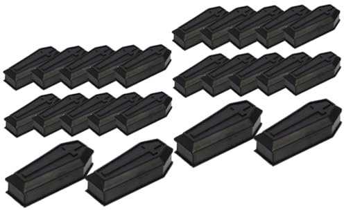 Operitacx Halloween Sargbox Kunststoff 28 StüCk Mini Sargschachteln Mit Deckel FüR SüßIgkeiten Aufbewahrung Party Requisiten Und Dekorative Halloween Deko